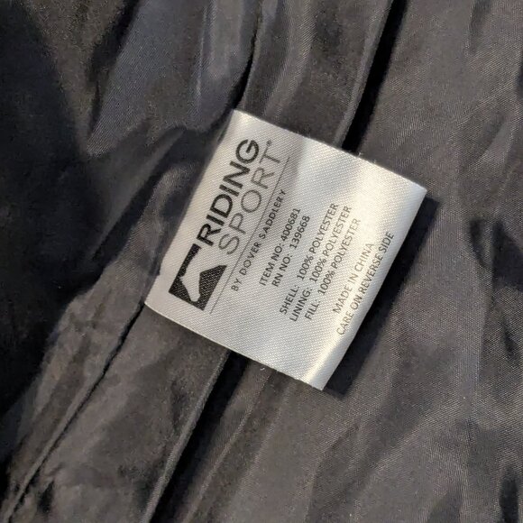 Dover Saddlery Riding Sport quilted puffer jacket, dark teal, Large - Picture 5 of 6